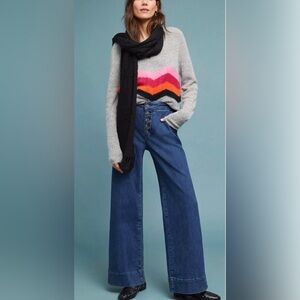 Anthropologie Pilcro Button Fly Wide-Legged Jeans